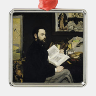 Manet Portrait of Emile Zola 1868 Metal Tree Decoration