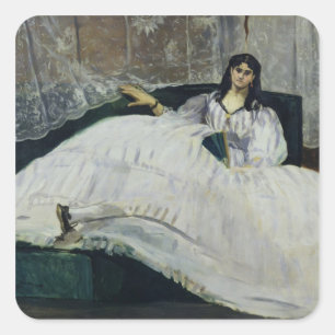 Manet Portrait of Jeanne Duval, 1862 Square Sticker