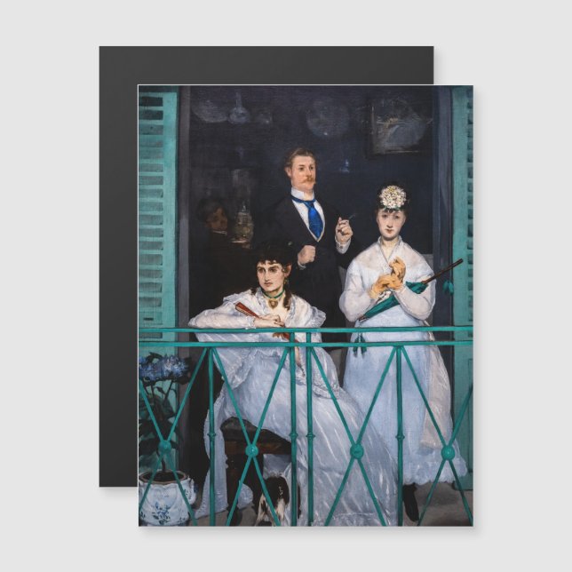 Manet - The Balcony / Le Balcon Magnetic Card (Front/Back)