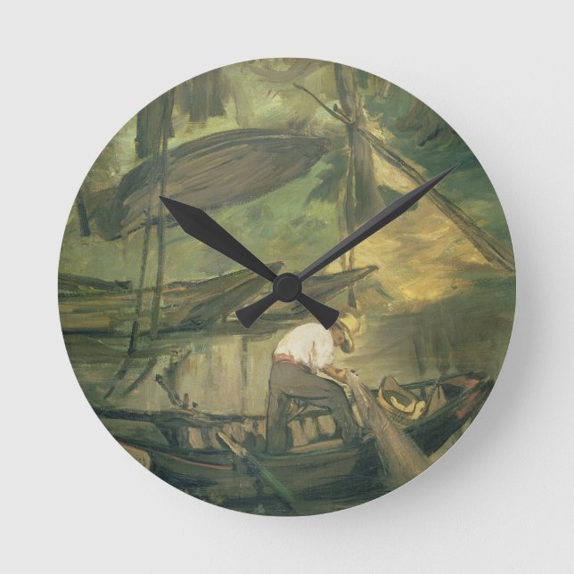 Manet | The Fisherman, c.1861 Round Clock (Front)