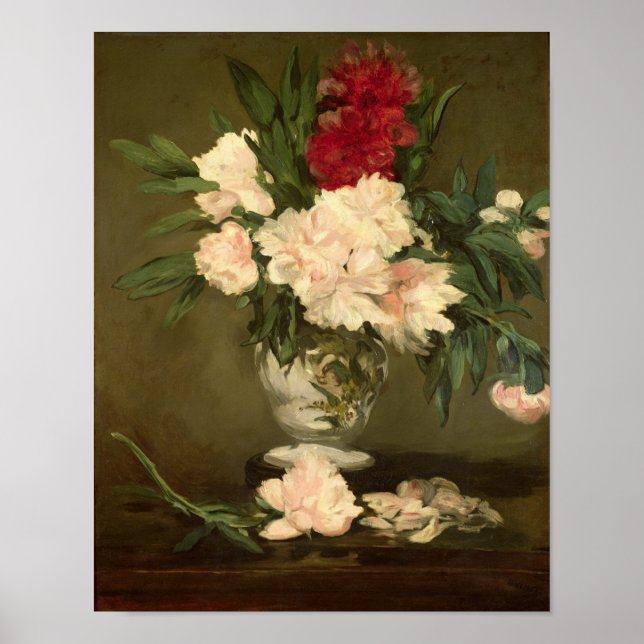 Manet | Vase of Peonies on a Small Pedestal, 1864 Poster (Front)