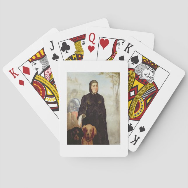 Manet | Woman With Dogs, 1858 Playing Cards (Back)