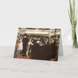 Manet's Masked Ball at the Opera Holiday Card