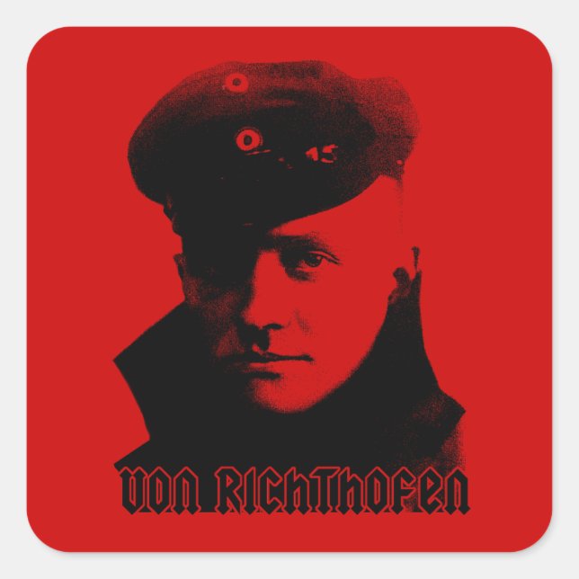 Manfred Von Richthofen Square Sticker (Front)