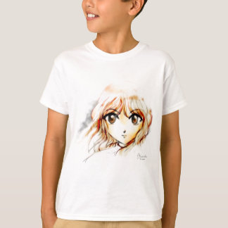 Manga Anime Girl sketch big eyes kawaii cute T-Shirt
