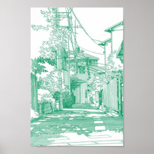 Manga background 01 poster