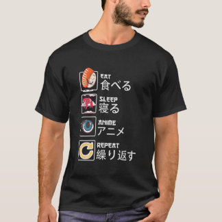 Manga Baka Otaku Kawaii Japanese - Eat Sleep Anime T-Shirt