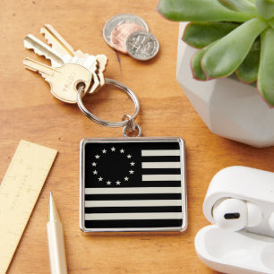Manga, Betsy Ross Flag or Circle American Flag Key Ring