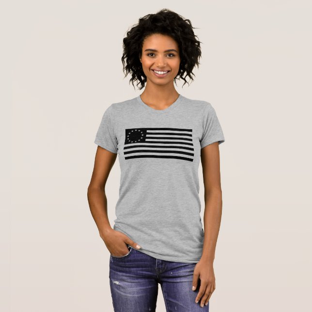 Manga, Betsy Ross Flag or Circle American Flag T-Shirt (Front Full)