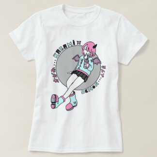 manga demon girl pink T-Shirt