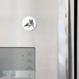 Manga Dot Bulldog Fridge Decor Magnet