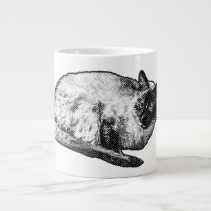 Manga-dotted winter curl large coffee mug