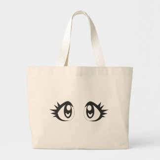 Manga eyes large tote bag