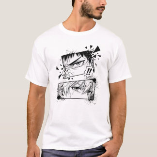 Manga Eyes T-Shirt – Intense Anime Expression Pane
