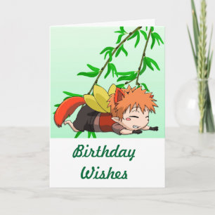 Manga fairy, Birthday Wishes Card