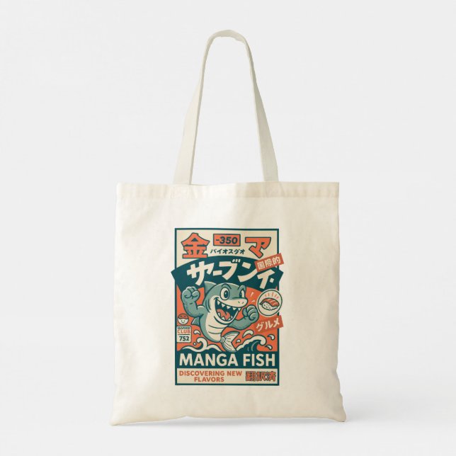Manga Fish Tote Bag (Back)