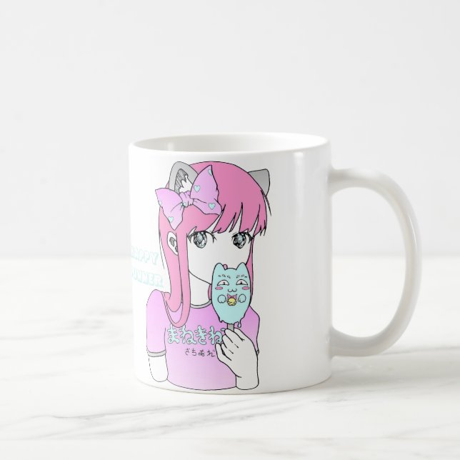 Manga girl ice cream summer cute coffee mug (Right)