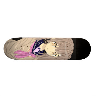 Manga girl skateboard
