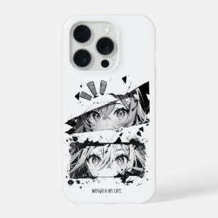 Manga Is My Life Anime Eyes Glitch Art iPhone 15 Pro Case