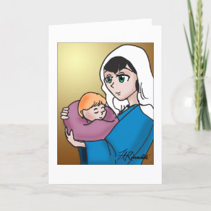 Manga Madonna Illustrated Christmas Card