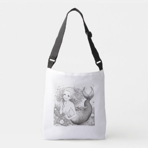 Manga Mermaid Gal Crossbody Bag