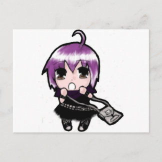 Manga Mizuki Pink Postcard