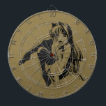 Manga, Neko Catgirl Furry Kawaii Loli  Dartboard<br><div class="desc">The image is a manga-style pin-up that smolders with the playful allure of a seductive neko girl. With a wink that promises mischief, she leans in, her long, flowing hair cascading down like a silken waterfall that caresses her curvaceous figure. Playful features, accented by a pair of cat-ear styled locks,...</div>