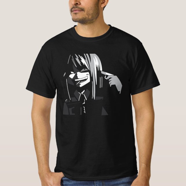 Manga Suicide Girl Anime Tee T-Shirt Design (Front)