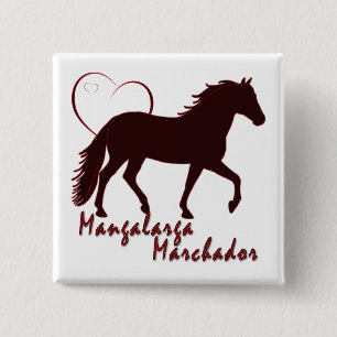Mangalarga Marchador Hearts 15 Cm Square Badge