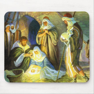 Manger Jesus Mousepad Christmas