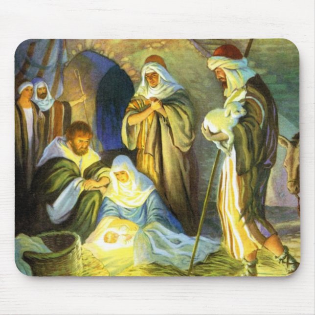 Manger Jesus Mousepad Christmas (Front)