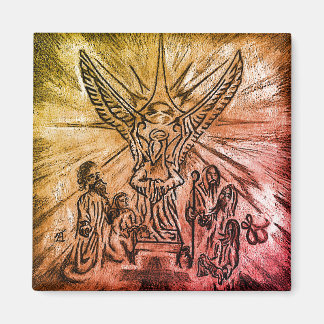 Manger Maze Christian Art Magnet