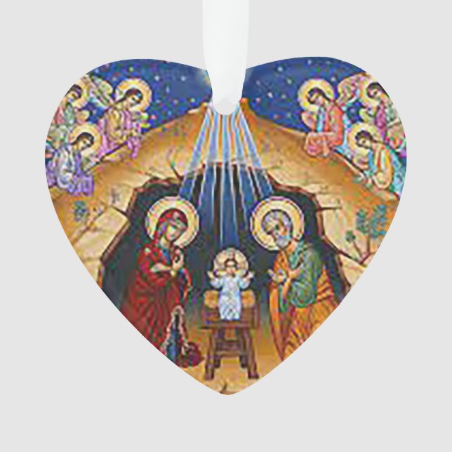 Manger Scene Acrylic Ornament (Front)