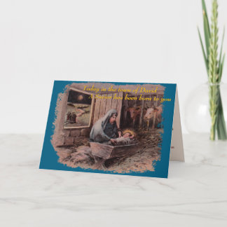 Manger Scene Christian Card