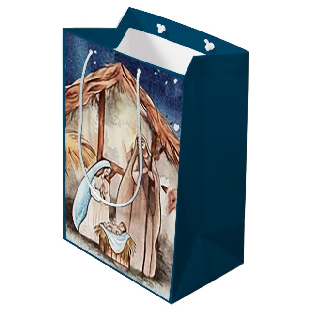 Manger Scene Gift Bag (Back Angled)