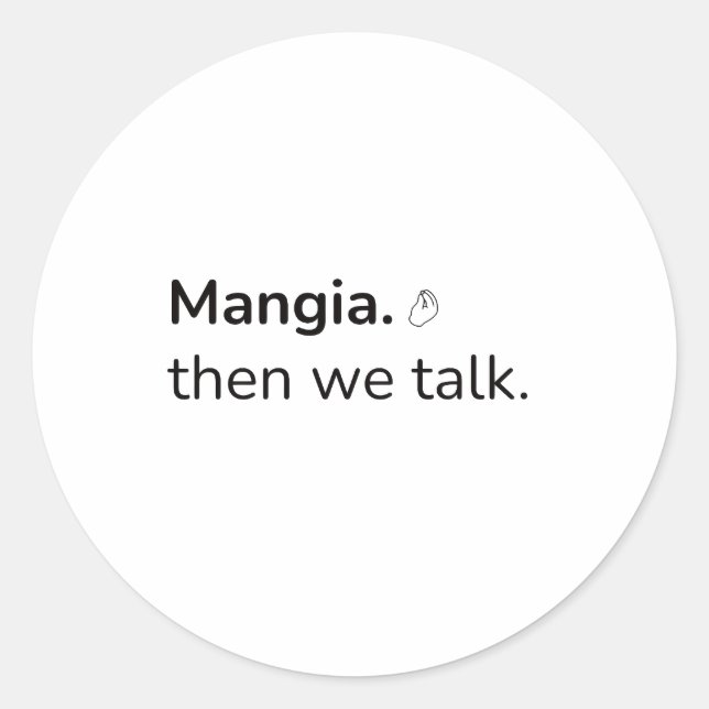 Mangia Stickers (Front)
