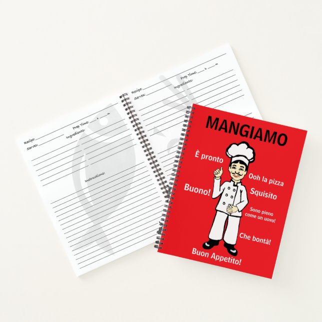 Mangiamo Italian Favourite Recipes Notebook (Inside)