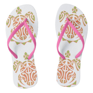 Mango and Lime Polynesian Turtle Thongs