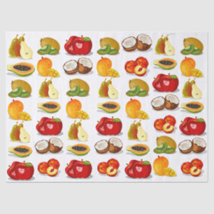 Mango Apple Coconut Pear Fruits Decoupage Tissue Paper