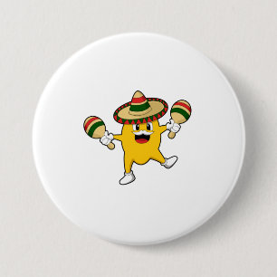Mango as Musician with Maraca 7.5 Cm Round Badge