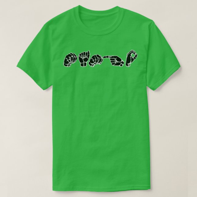 MANGO ASL Sign Language Design 1 T-Shirt (Design Front)