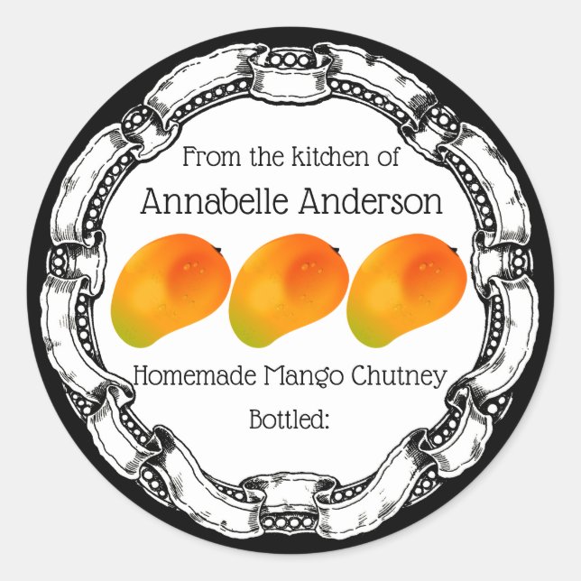 Mango Chutney Label Personalise (Front)