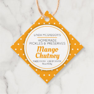 Mango chutney orange preserve jar product label