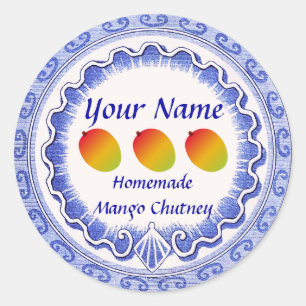 Mango Chutney Personalise Classic Round Sticker