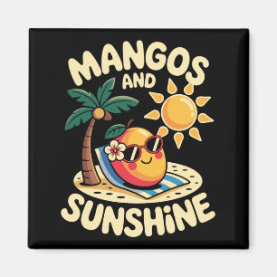 Mango Design For Men Women Vegan Mango Lover Mango Magnet