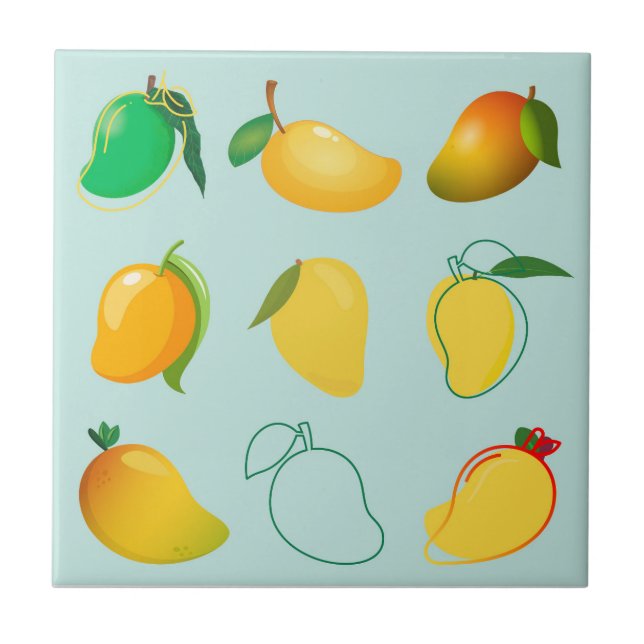  Mango Fresh Ceramic Tile (Front)