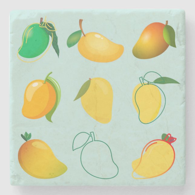  Mango Fresh Stone Coaster (Front)
