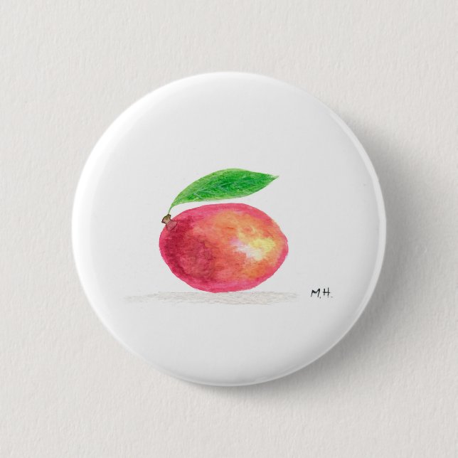 Mango fruit 6 cm round badge (Front)
