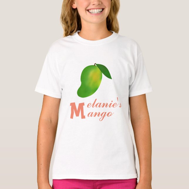  Mango Fruit and your initial M T-Shirt (Front)
