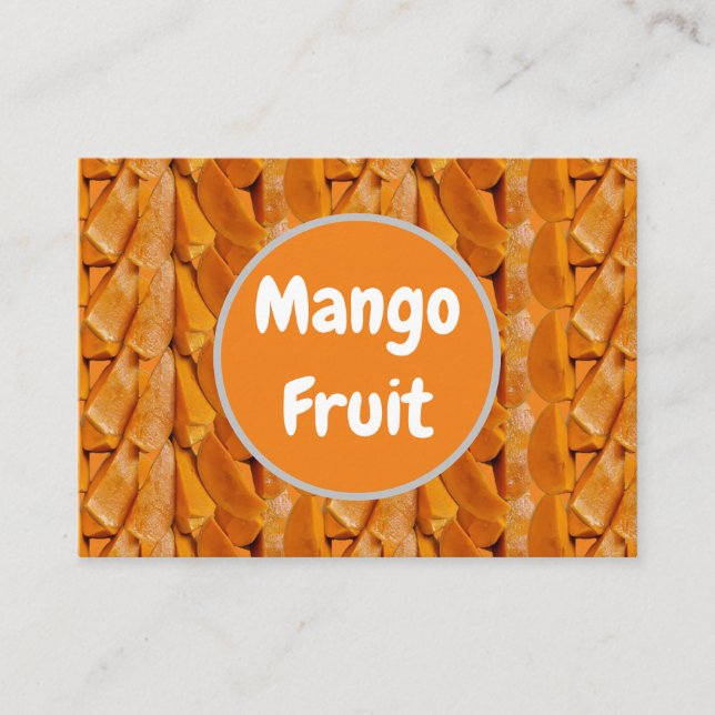 Mango Fruit Pattern Business Card (Front)